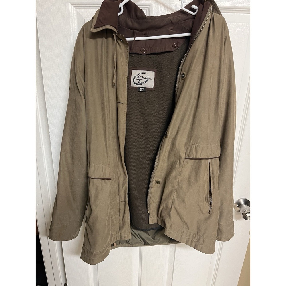 Avirex Weather Tamer Jacket Womens Size S Brown Hooded Outdoor Coat
